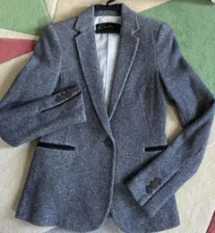 お値下げ！【美品】ZARA ブレザー ジャケット ブル×グレー XS
