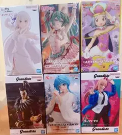 人気アニメ フィギュア 6種セット まとめ売り - メルカリ