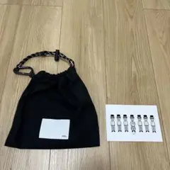 mu_ ムー　DRAWSTRING MINI BAG / BLACK