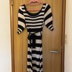 ketty ボーダー柄 半袖ニットワンピース