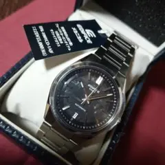 CASIO EDIFICE 自動巻き ブラック ERK-10078-1A1 - メルカリ