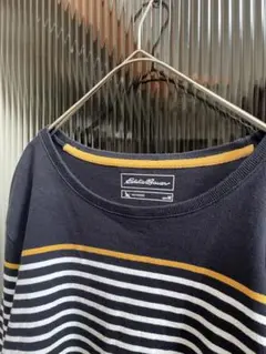 Eddie Bauer ボーダー 長袖 カットソー M エディーバウアー