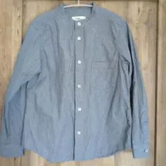 RINEN スタンドカラー 長袖シャツ