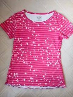 Puma 半袖Tシャツ Sサイズ ピンク 水玉模様 DRYタイプ