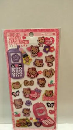 平成はっぴーフォンシール 　サンリオ日焼けキティ