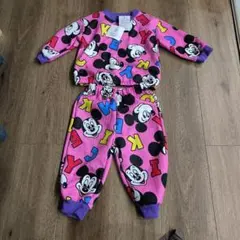 ディズニー ミッキー パジャマセット薄手 90cm セットアップ 新品未使用