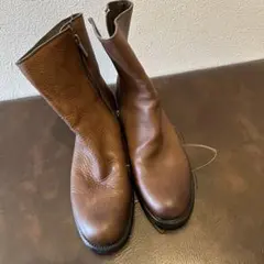 vero cuoioブラウンレザーショートブーツ