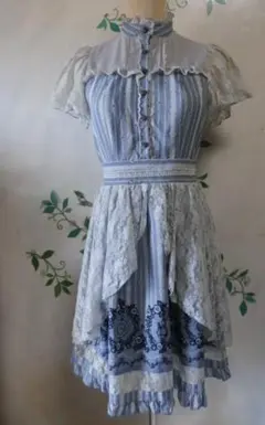 エ*7様 【古モデル・新品美品】 OZZ ONESTE 薔薇柄 ストライプ半袖ワ