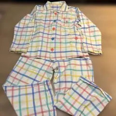 コンビミニ◇パジャマ おなか安心ボタン付きやわらかネル起毛長袖前開きパジャマのサムネイル