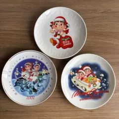 不二家 ペコちゃん クリスマスプレート 3枚セット 1997.1999.2002