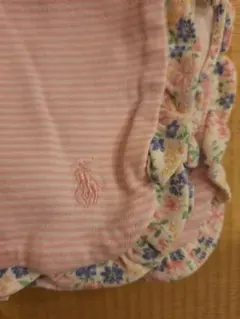 ラルフローレン　おくるみ　ピンク　花柄　ストライプ