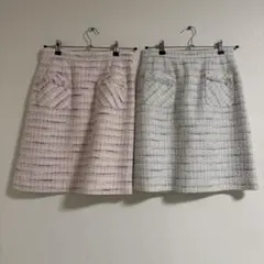 ツイード ひざ丈スカート