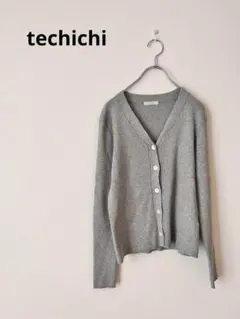 techichi テチチ　シンプルカジュアルリブニットカーディガン