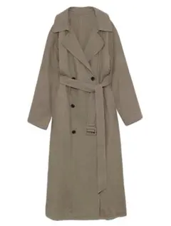 【美品】Mila Owen ミラオーウェン ロングトレンチコート カーキ 1
