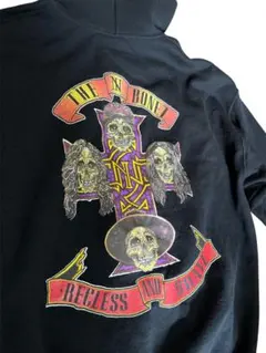 The BONEZスウェットパーカー XL The Bonez ザボーンズ XL バックプリント スウェットパーカー 緑