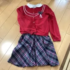 白シャツ・ワンピ・カーディガン　入学式3点セット