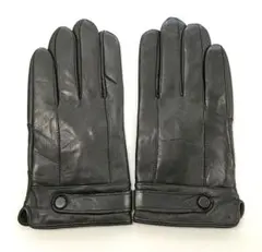 週末セール 新品❤️革手袋メンズ 本革 レザーグローブ 裏起毛 ブラック