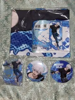 呪術廻戦 セガラッキーくじ 五条悟 アクリルスタンド 缶バッジ ビッグクロス