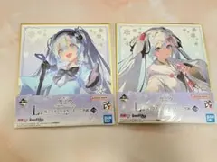 初音ミク 雪ミク 一番くじ L賞 ミニ色紙 2枚セット Snow Miku
