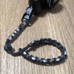 パラコード ストラップ カメラ ブラック＆ホワイト ピークデザイン互換品付