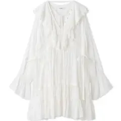 【新品】スナイデル　コットンライクラッフルカラーチュニック　ミニワンピース