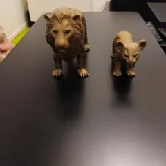 ライオン 親子 フィギュア 置物 2体セット