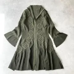 美品　ヒロコビス　プリモーディアルジャケット　フレア　無縫製　カーキ　1112