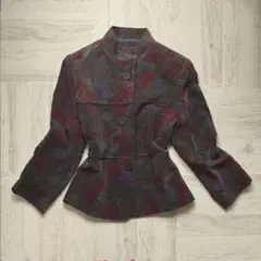 日本製 総柄ジャケット花柄 昭和レトロvintage アーカイブ　一点物　個性