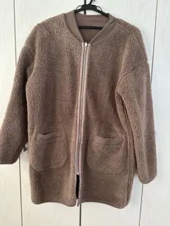 GRL フリース&ボアリバーシブルロングブルゾン