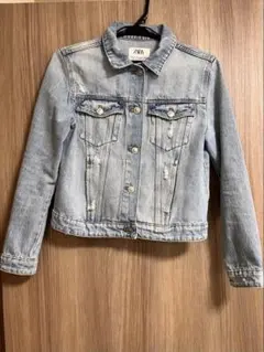 【ZARA】ライトブルーデニムジャケット 152cm 春