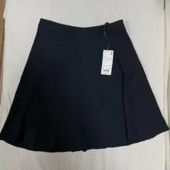 ユニクロ（UNIQLO）ポンチフレアスカート Lサイズ ブラック