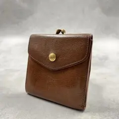 IL BISONTE レザー ブラウン がま口 折り財布 9155のサムネイル