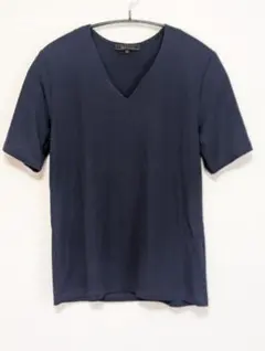 m.f.editorial ★ストレッチVネック★接触冷感 半袖カットソー 濃紺のサムネイル