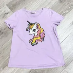 H&M ユニコーン　スパンコールTシャツ 140cm