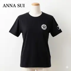 美品アナスイMサイズ半袖Tシャツバックロゴブラック黒ワンポイント個性的