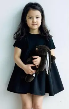 美品　AMICA KIDS バレリーナチュニック　ブラック　日本製　フリー 美品 AMICA KIDS バレリーナチュニック ブラック 日本製 フリー