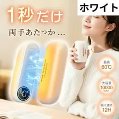 ♥♥大特価♥ 充電式カイロ 白 セット 分離式 大容量 コンパクト PSE認証