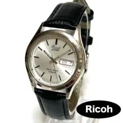 RICHO QZ デイデイト シルバー メンズ 時計 新品電池 新品社外ベルトのサムネイル