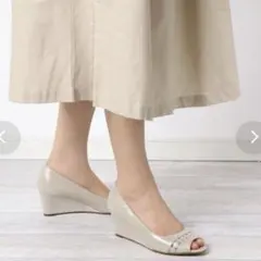 値下げ　未使用　アンリーフ　オープントゥパンプスのサムネイル