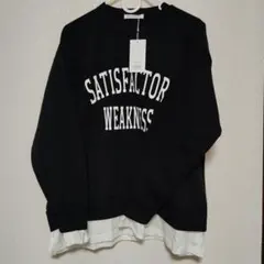 レイヤード風プリントトレーナー