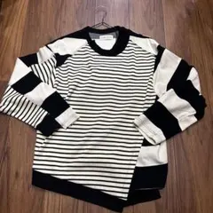 極美品　スミスタイル　SUM1 STYLE ニット 切替トップス ボーダー 変形のサムネイル