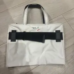 agnèsb. ホワイト ハンドバッグ