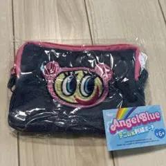 即日発送⭕️Angel Blue デニム風刺繍ポーチ　ピンク