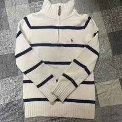 Ralph Lauren ストライプ ハイネックセーター　サイズ8 140サイズ