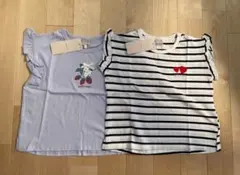 【新品タグ付き】プティマイン 半袖110 Tシャツ 2枚セット