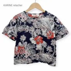 KARINE relacher 総柄 カットソー 綿100% 日本製 Fのサムネイル