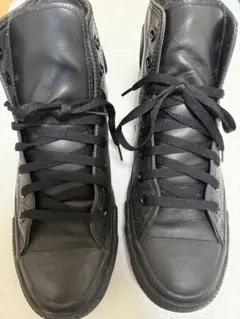 converse ハイカット　レザー　黒