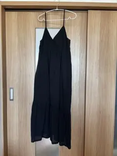 w closet キャミワンピース ブラック ロング丈