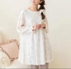 ⭐️新品⭐️Rose Tiara⭐️リバティ調花柄フリルチュニック42 ⭐️新品⭐️Rose Tiara⭐️リバティ調花柄フリルチュニック42