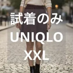 UNIQLO スカート 花柄 フレアスカート ワインレッド ネイビー